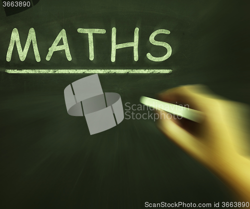 Image of Maths Chalk Means Arithmetic Numbers And Calculations