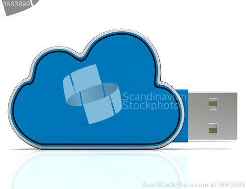 Image of Cloud Computing Storage Shows Network Or Internet Networking