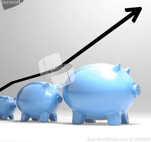 Image of Growing Piggy Showing Increasing Investment