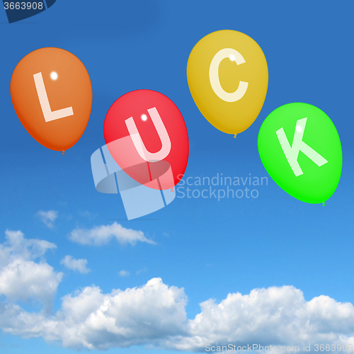 Image of Luck Balloons Represent Best Wishes and Blessings