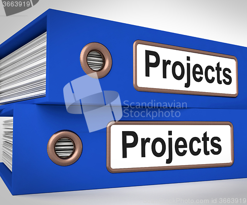 Image of Projects Folders Mean Tasks Planning And Ventures