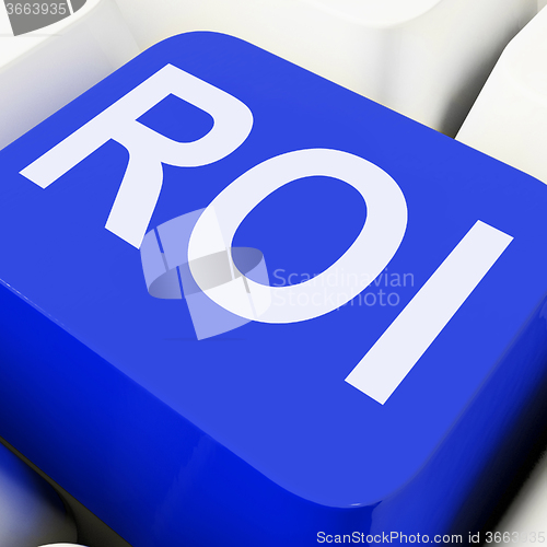 Image of Roi Key Shows Return On Investment Or Finance\r