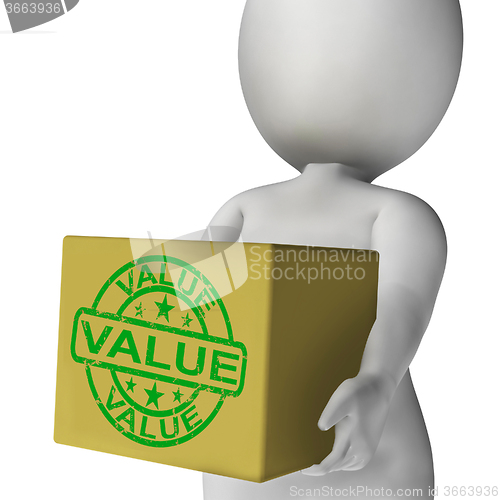 Image of Value Box Means Quality And Worth Of Goods
