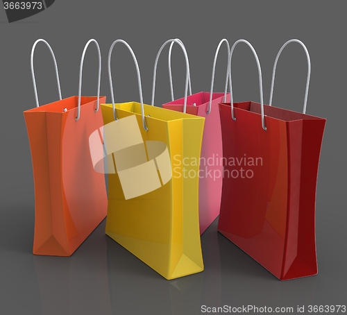 Image of Shopping Bags Showing Retail Shop