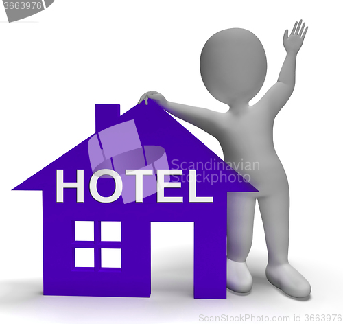Image of Hotel House Shows Vacation Accommodation And Rooms
