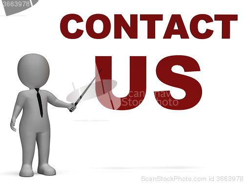 Image of Contact Us Sign Means Helpdesk