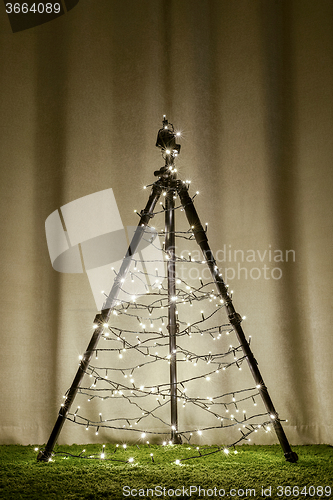Image of Camera Tripod Christmas Tree