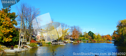 Image of Panorama image of small lake.