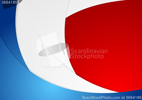 Image of Corporate wavy bright abstract background. French colors