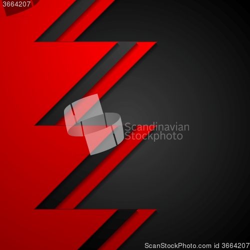 Image of Red and black contrast tech corporate background