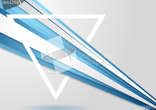 Image of Abstract corporate tech background and triangle quote frame