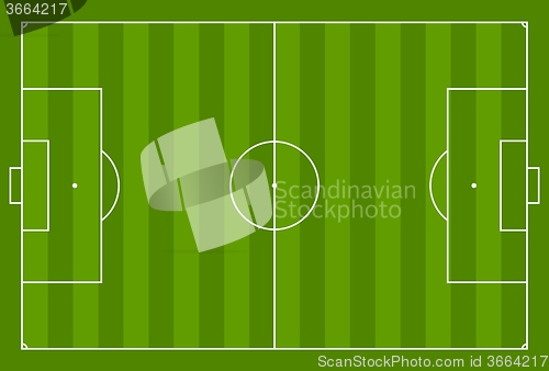 Image of Green vector soccer field background