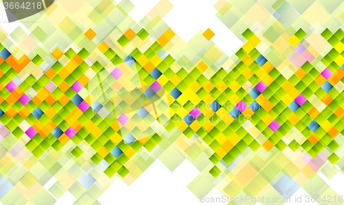 Image of Abstract tech background with colorful squares