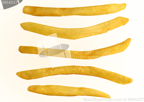 Image of French fries is photographed 