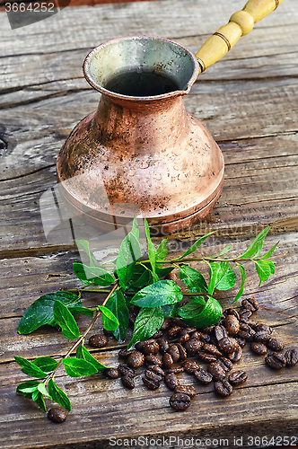 Image of Turk and coffee beans