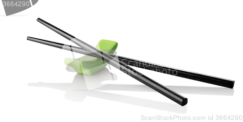 Image of Chinese sticks on stand