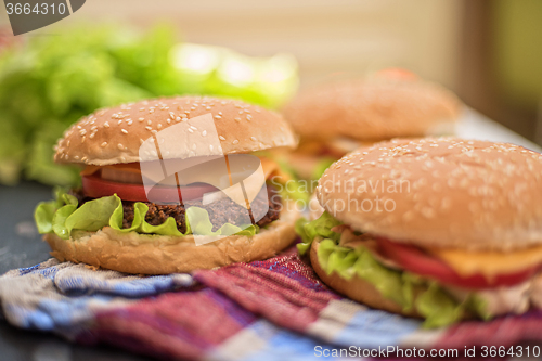 Image of home made burgers