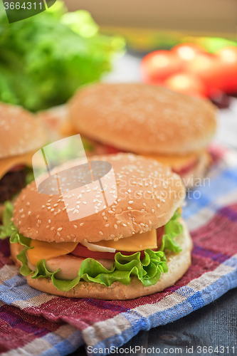 Image of home made burgers