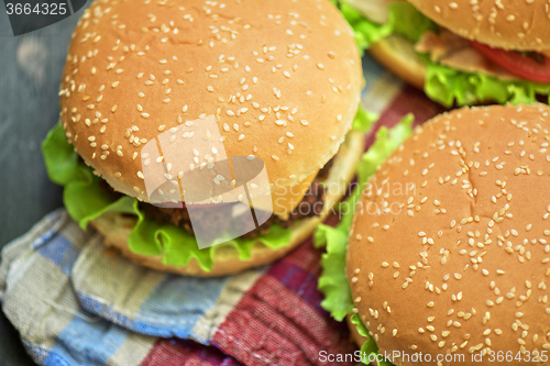 Image of home made burgers