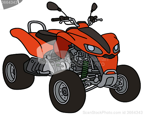 Image of Red all terrain vehicle