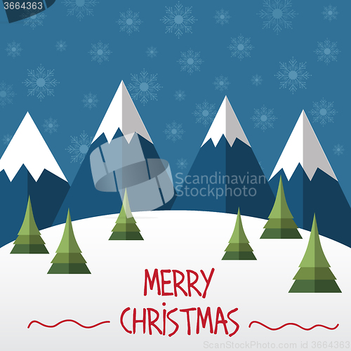 Image of Christmas card  in flat style