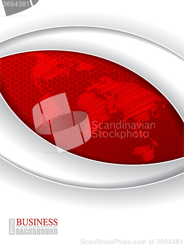 Image of Hexagon world map brochure design 