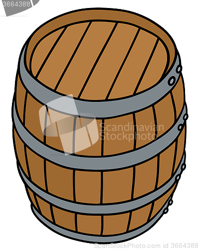 Image of Wooden barrel