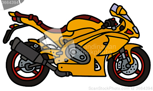 Image of Yellow motorbike