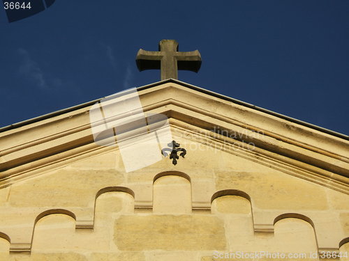 Image of Church detail with a cross