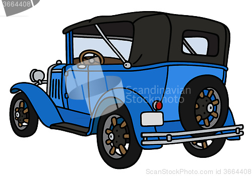 Image of Vintage blue cabriolet