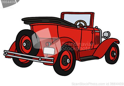 Image of Vintage red cabriolet