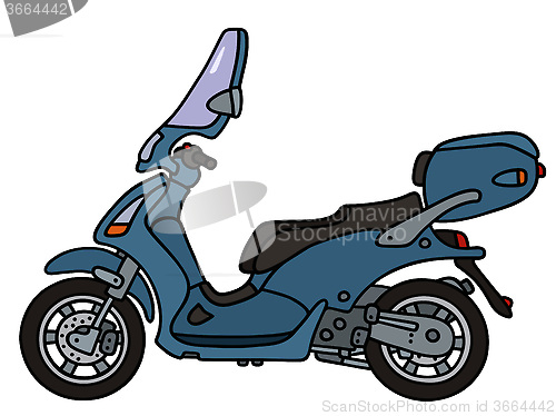 Image of Blue scooter