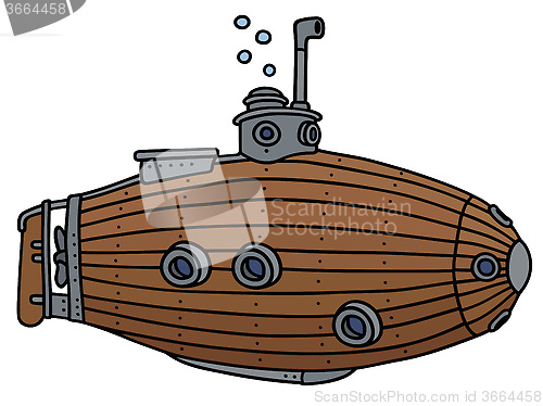 Image of Old wooden submarine