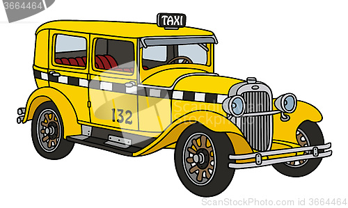 Image of Vintage yellow taxi