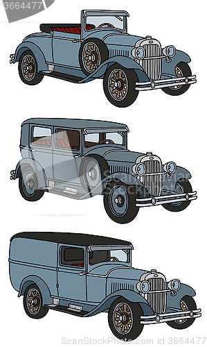 Image of Vintage blue cars