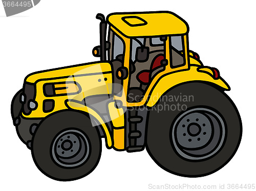 Image of Yellow heavy tractor
