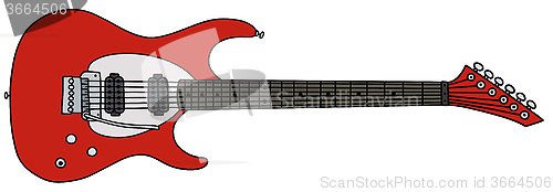 Image of Red electric guitar