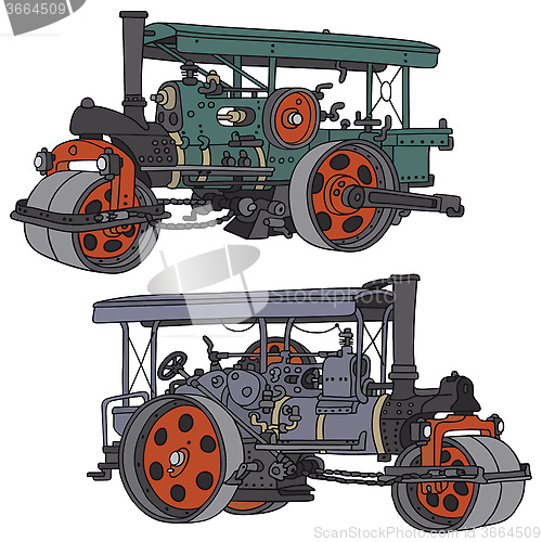 Image of Steam road rollers