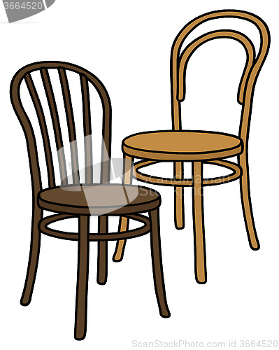 Image of Old wooden chairs