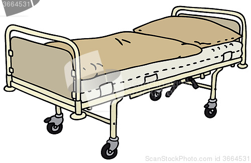 Image of Metal hospital bed