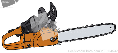 Image of Orange chainsaw