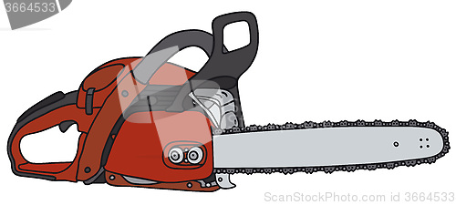 Image of Red chainsaw