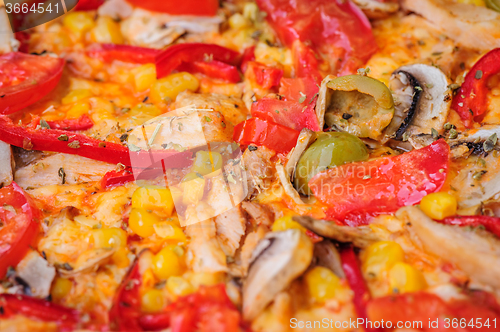 Image of pizza closeup background