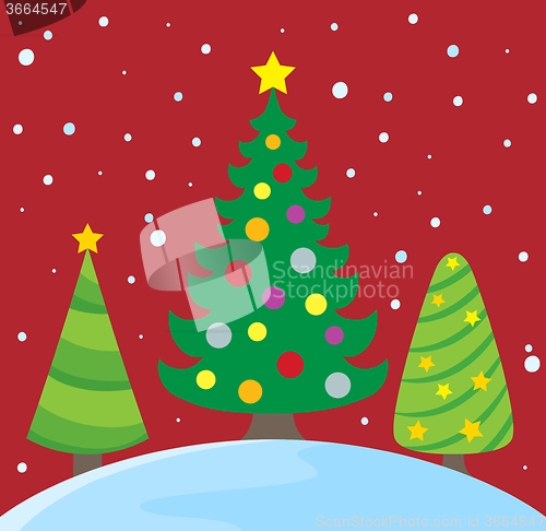 Image of Stylized Christmas trees theme image 2