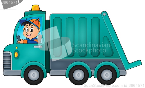 Image of Garbage collection truck theme image 1