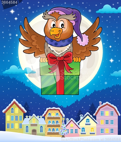 Image of Owl with gift theme image 4