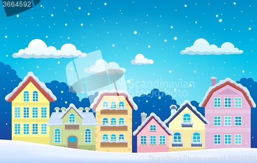 Image of Stylized town in winter