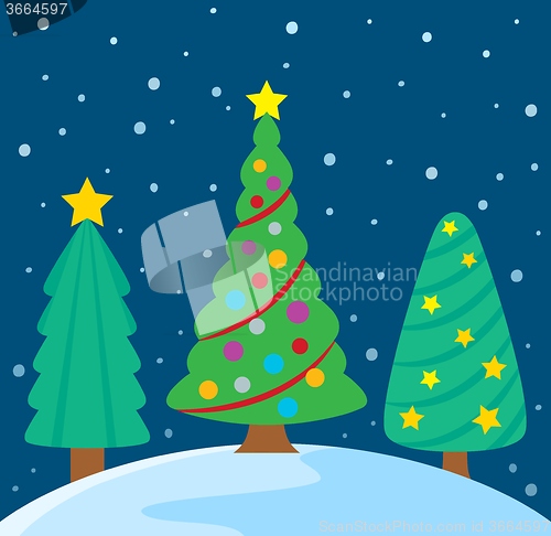 Image of Stylized Christmas trees theme image 3