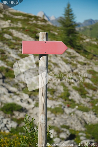 Image of Direction sing on a trail