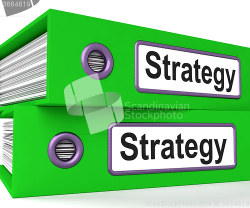 Image of Strategy Folders Show Strategic Planning And Business Processes